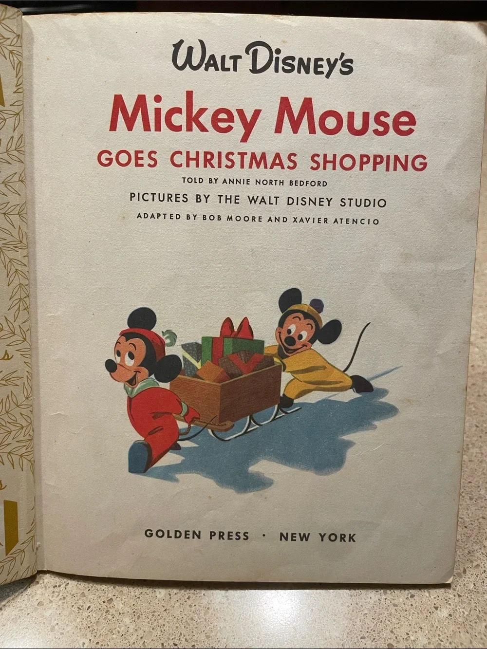 Little Golden Book cover red disney