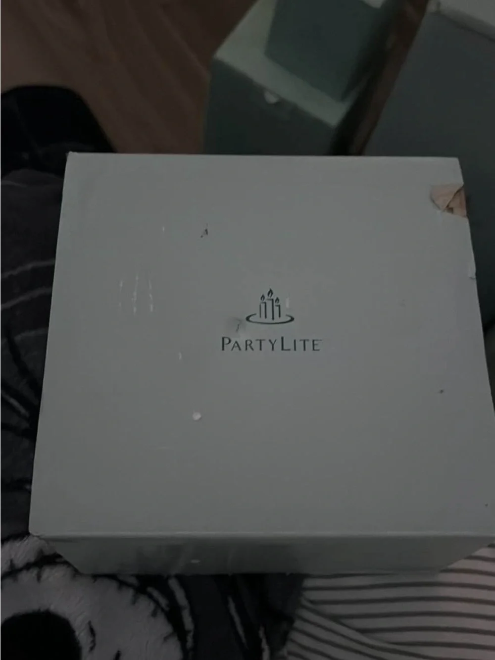 PartyLite clear glass