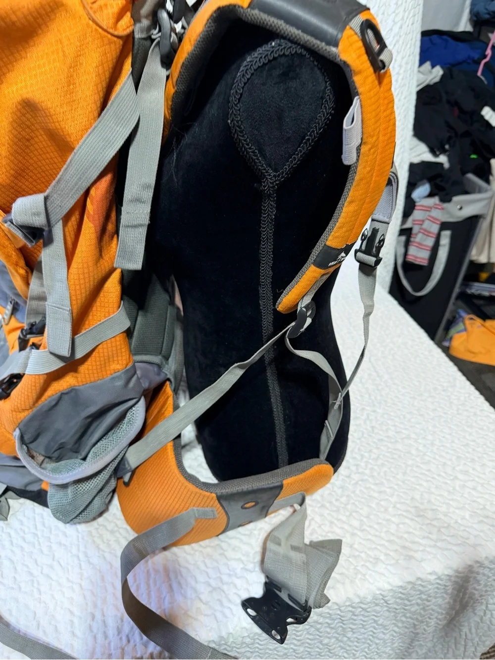 High Sierra Orange and Gray Hiking Backpack - Men's Outdoor Pack