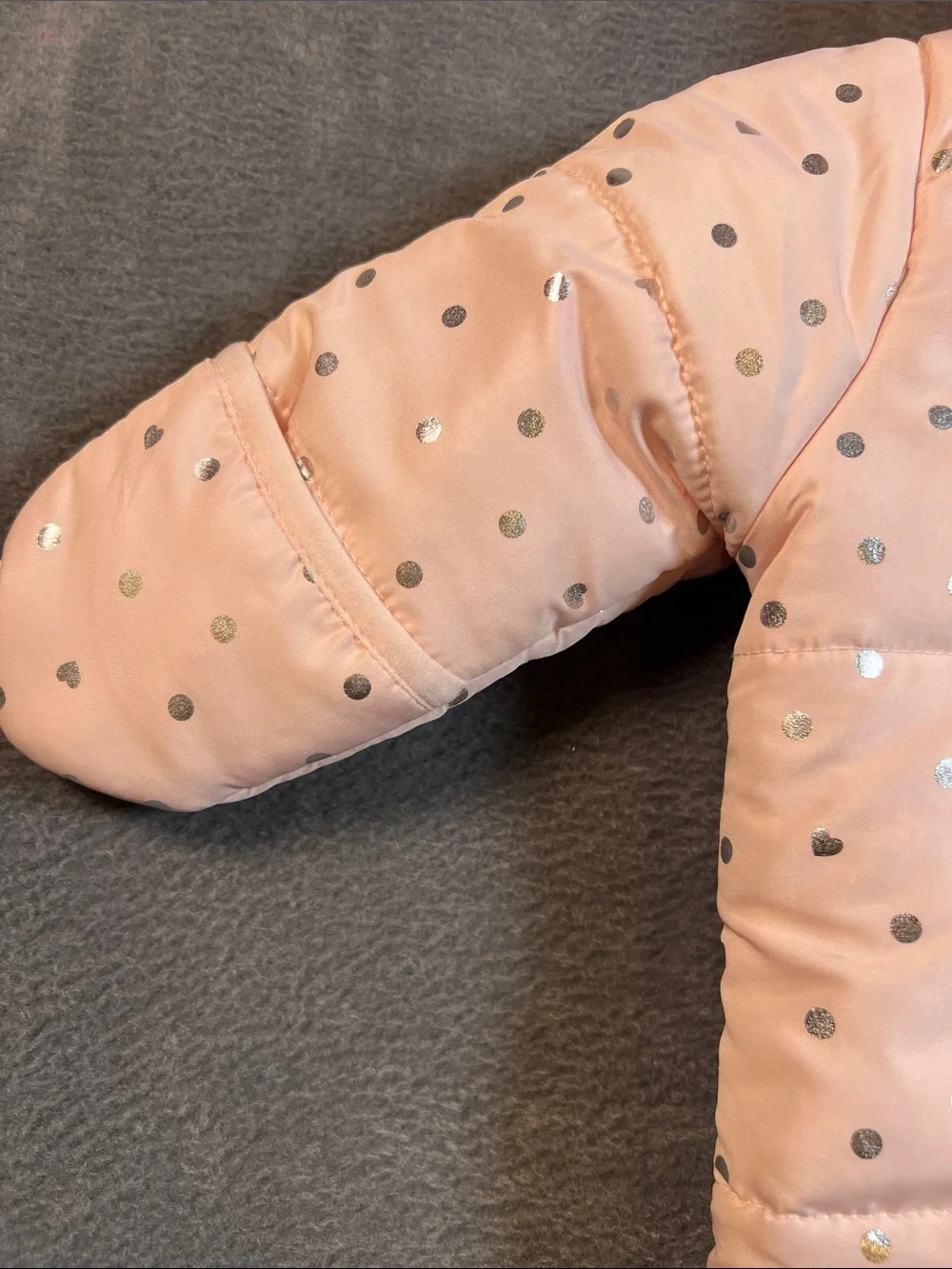 Carter's Light Pink Metallic Dot Infant Bunting with Hood