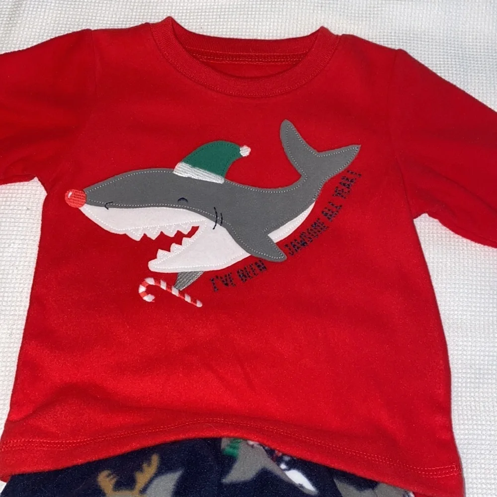 Just One You Christmas 2 pieces Shark 12 months