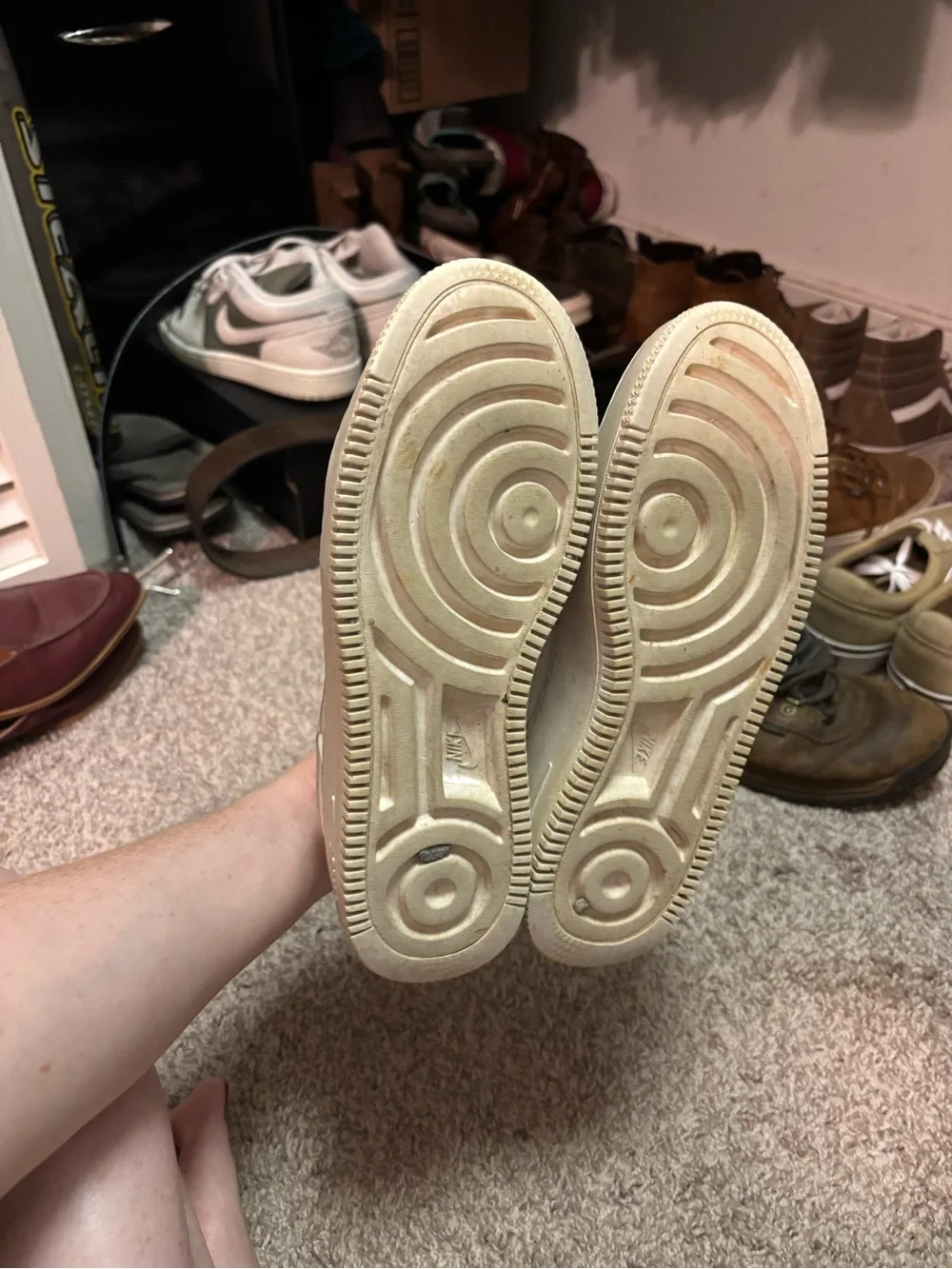 Nike White Sage Low-Top Leather Sneakers