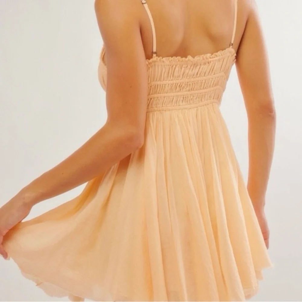 NWT Free People Delia Slip Dress orange M