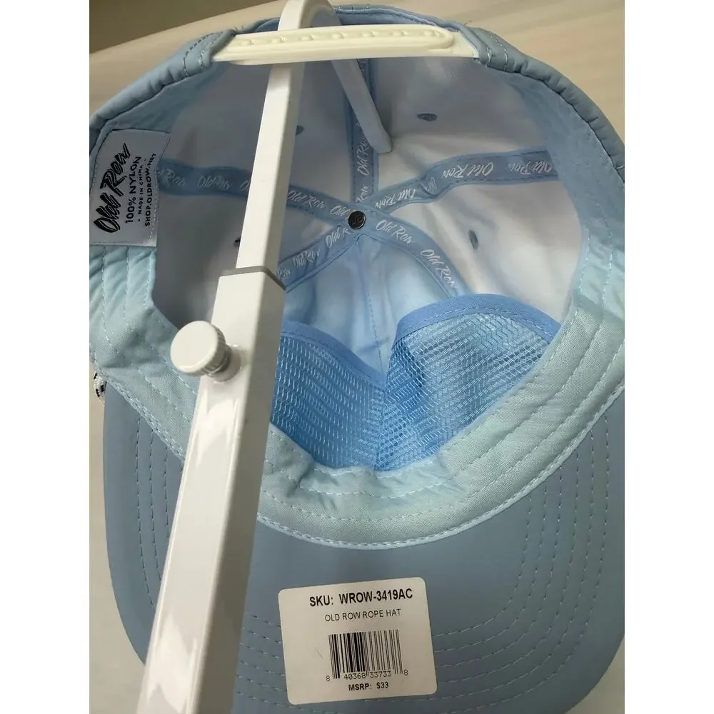 NWT Old Row Rope Hat Light Blue Snapback MSRP $33 Adjustable Golf Fishing Cap