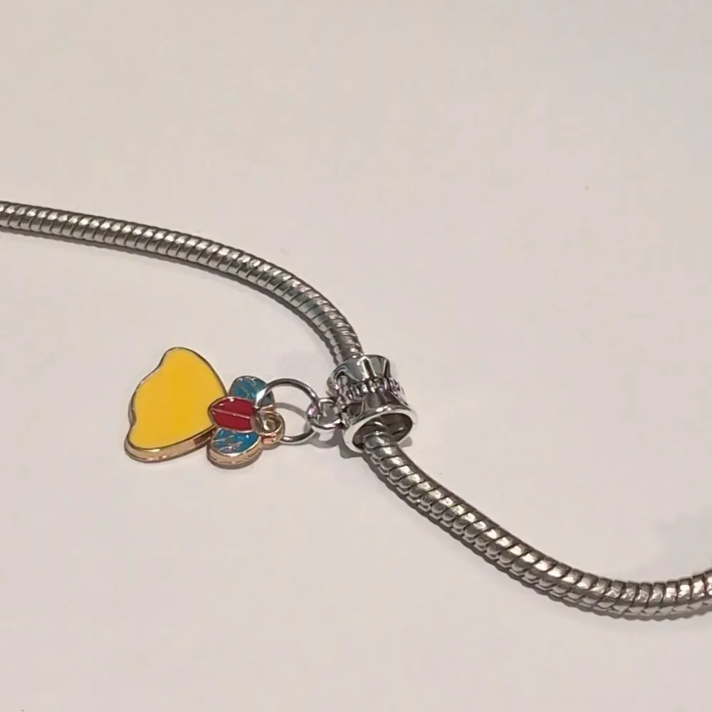 Silver Gold‎ Princess Snow White Enamel Dangle Charm for Pandora Style Br…