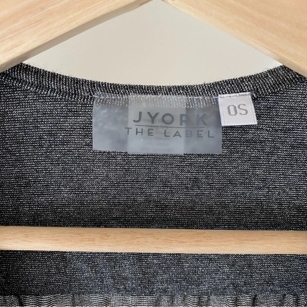 Jyork the Label Miami Florida Swim Silver Metallic Tie Front Top One Size OS