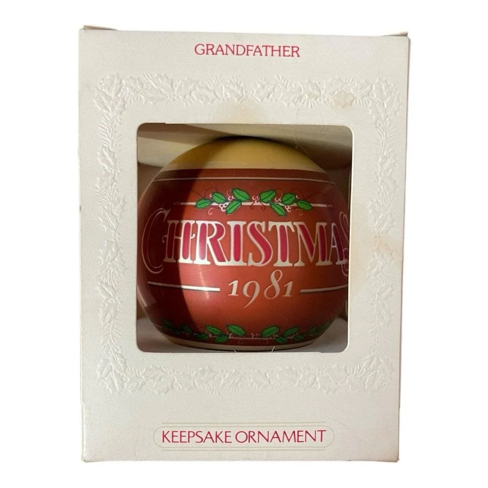 Grandfather 1981 Hallmark‎ Keepsake Glass Ornament