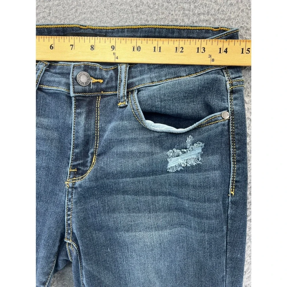 Judy Blue Distressed Dark Wash Mid Rise Slim Fit Jeans | Women's‎ Size 9/29