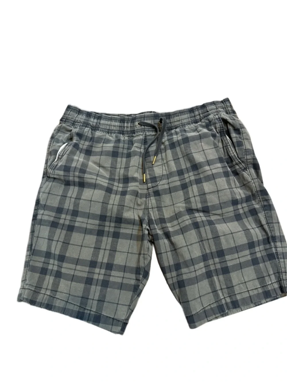 Hollister Gray and Black Plaid Athletic Jogger Shorts Epic Flex Size L