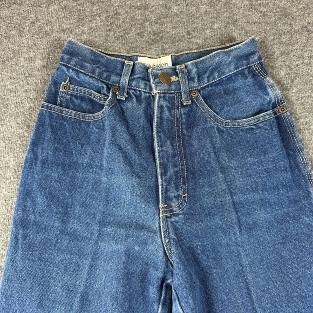 Vintage Calvin Klein High Waist Jeans Juniors 3 Dark Wash‎ Denim 22X27