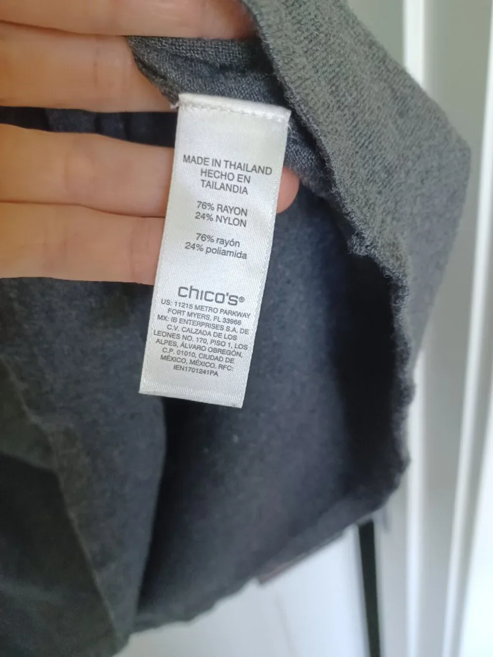 Chico's Dark Heather Gray Blouson Lantern-Sleeve Pullover Sweater