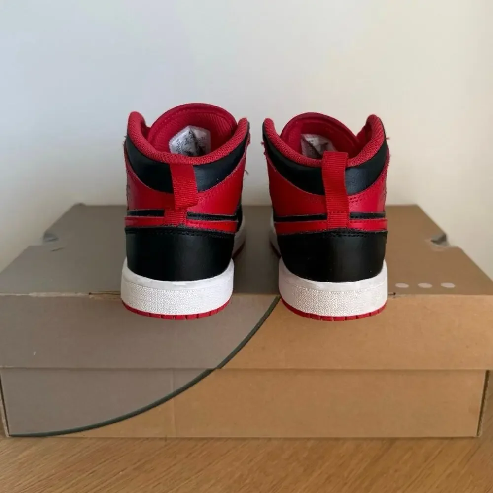 Nike Air Jordan 1 Mid ‘Alternate Bred’ Kids Sneakers- SZ 1 Y