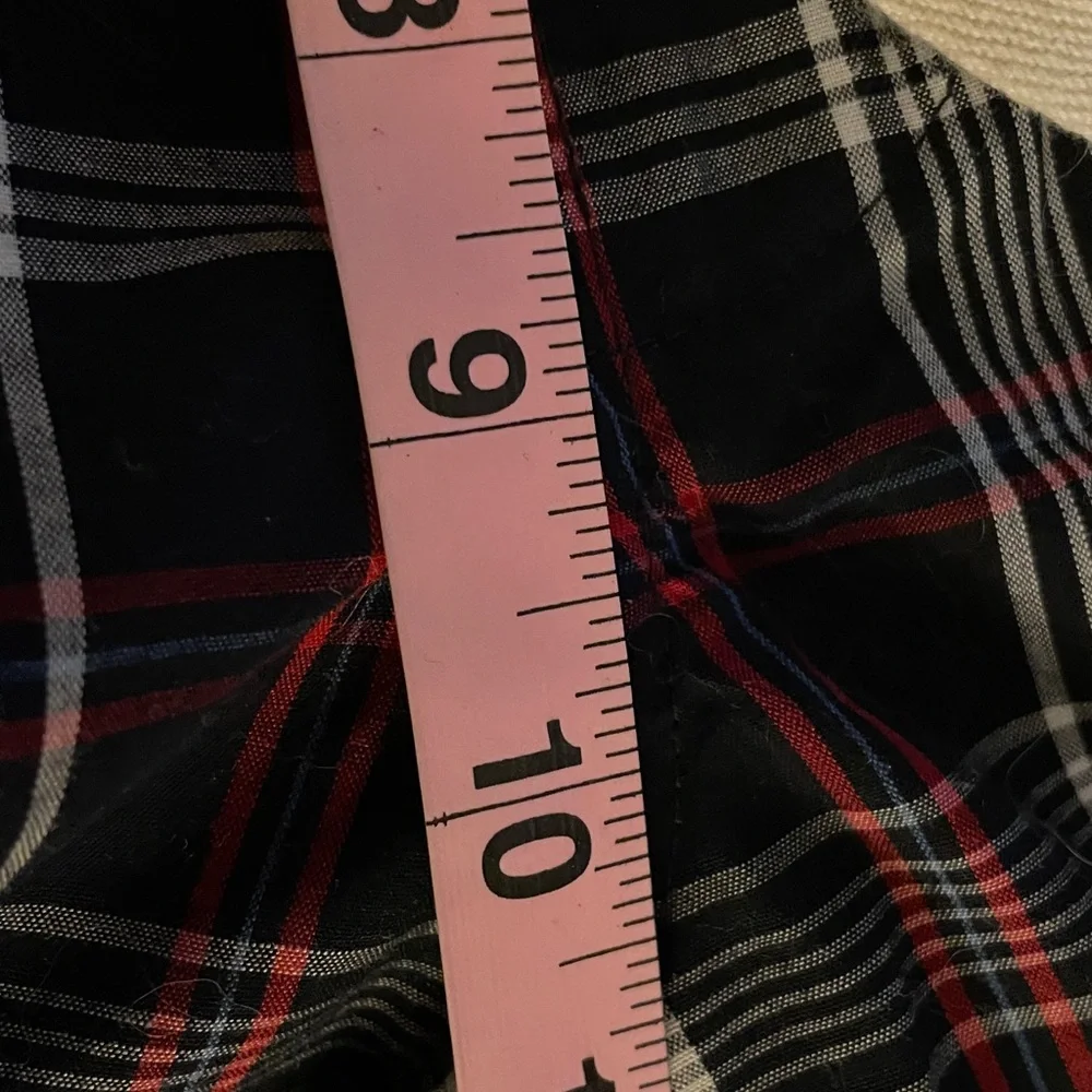 Merona Unisex-Cotton Pajama Bottoms Plaid High Rise Lightweight Black/White/Red