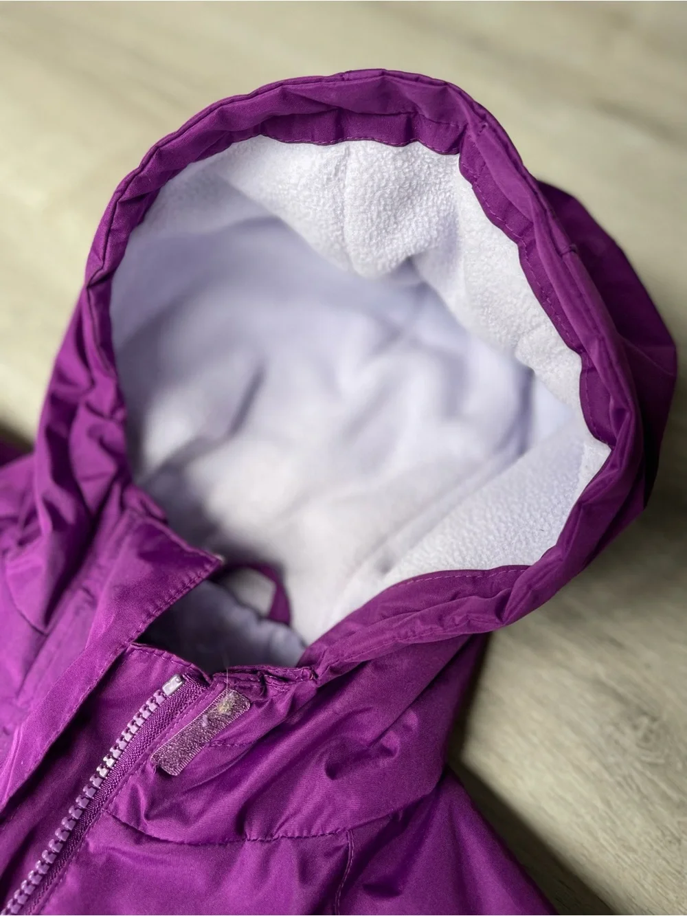 Arizona Jean Company Purple Hooded Jacket with White Accents