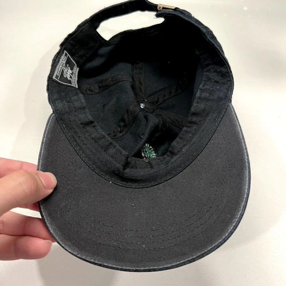 Pineapple Hat Cap Black‎ Hat Strap Back Adjustable Adult Logo Fruit Unstructured