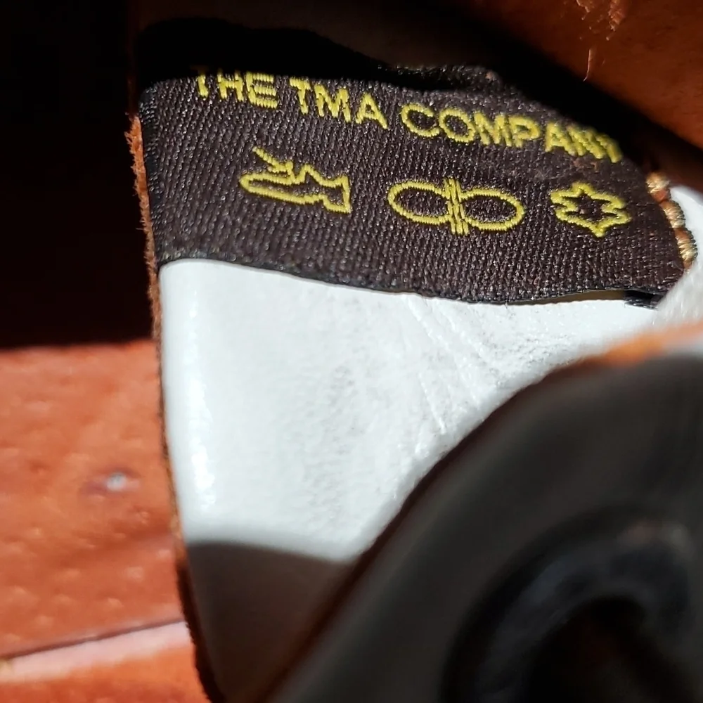 TMA EYES HAND STITCHING SNEAKERS GERMANY UPPER LEATHER WOMENS SIZE 7.5 PATCHWORK