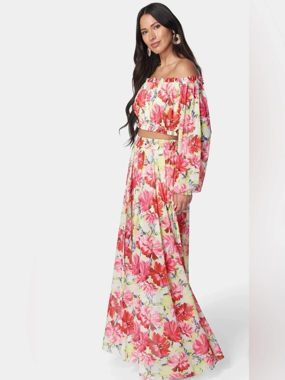 High Slit Two Piece Mesh Set NWT