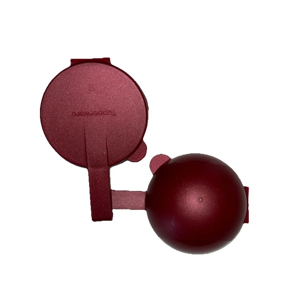 Set 2 Vintage Tupperware Forget Me Not Onion/Tomato Hanging‎ Keeper RED Garnet