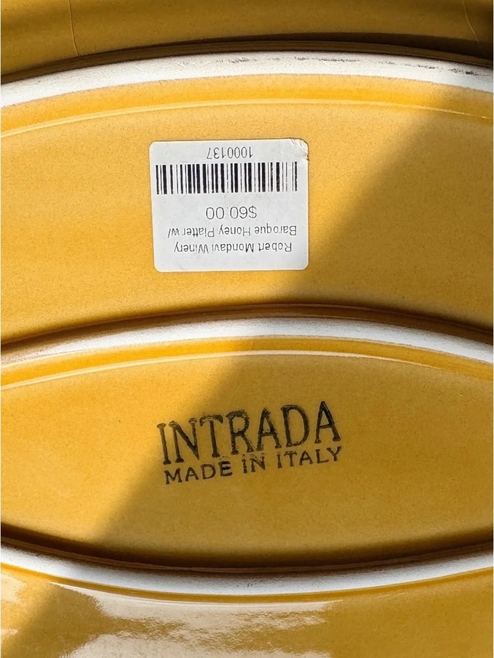 Intrada Made in Italy Vintage Ceramic Serving Tray with Ornate Baroque Design