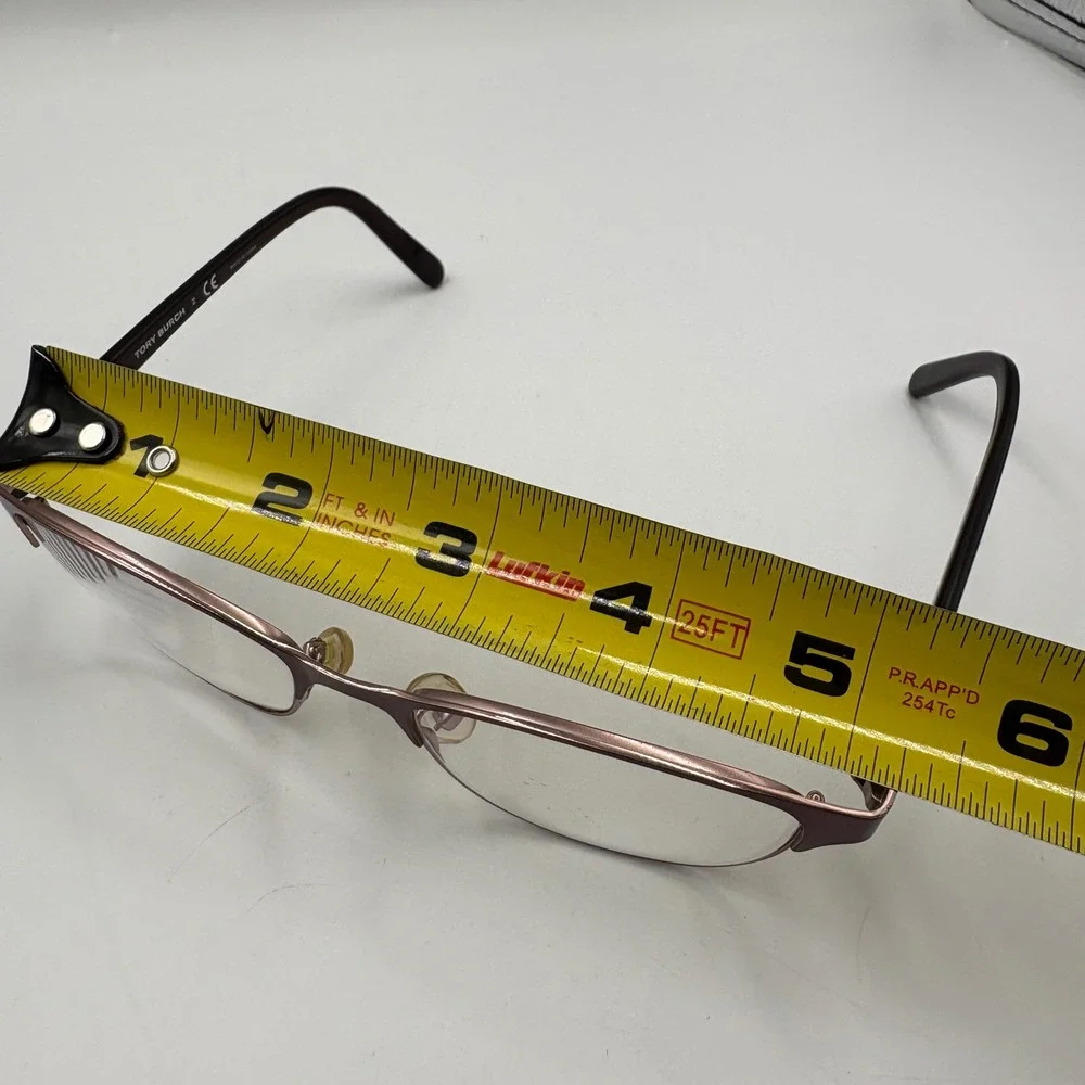 Tory Burch TY1015 346 Burgundy‎ Semi Rimless Eyeglasses Frames 51-16-135 Logo
