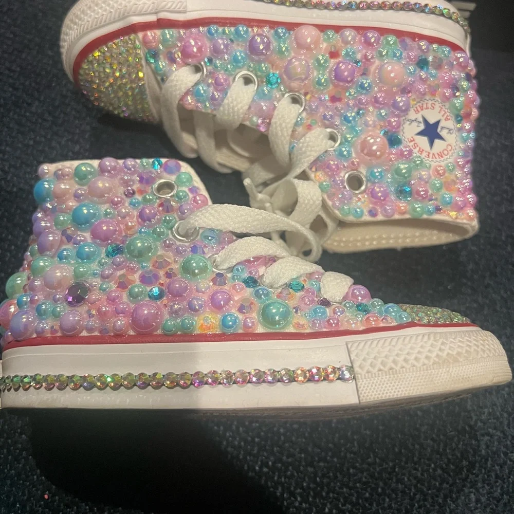 Converse Multicolor‎ Beaded High Tops