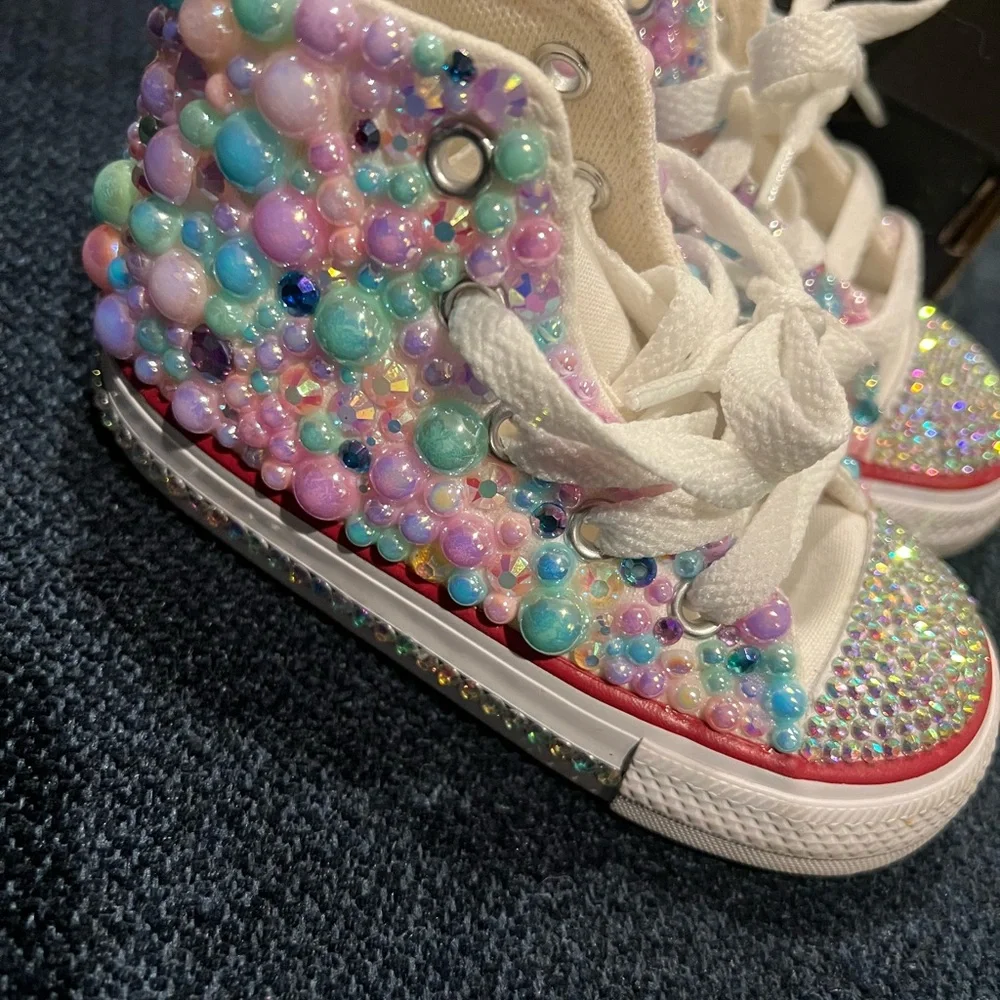 Converse Multicolor‎ Beaded High Tops