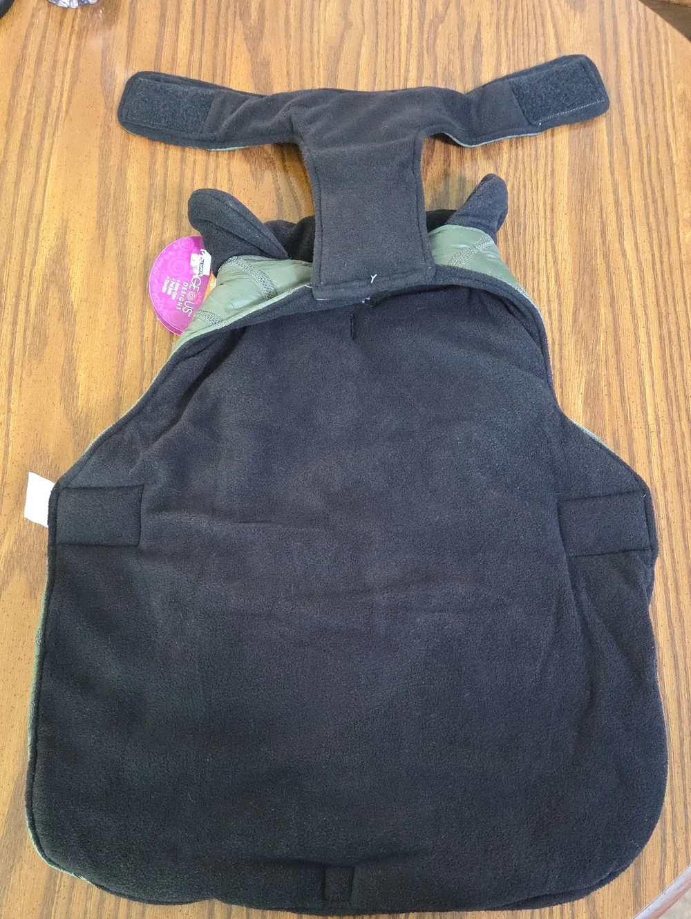 Petrageous Olive Green Quilted Dog Puffer Coat with Pocket Detail