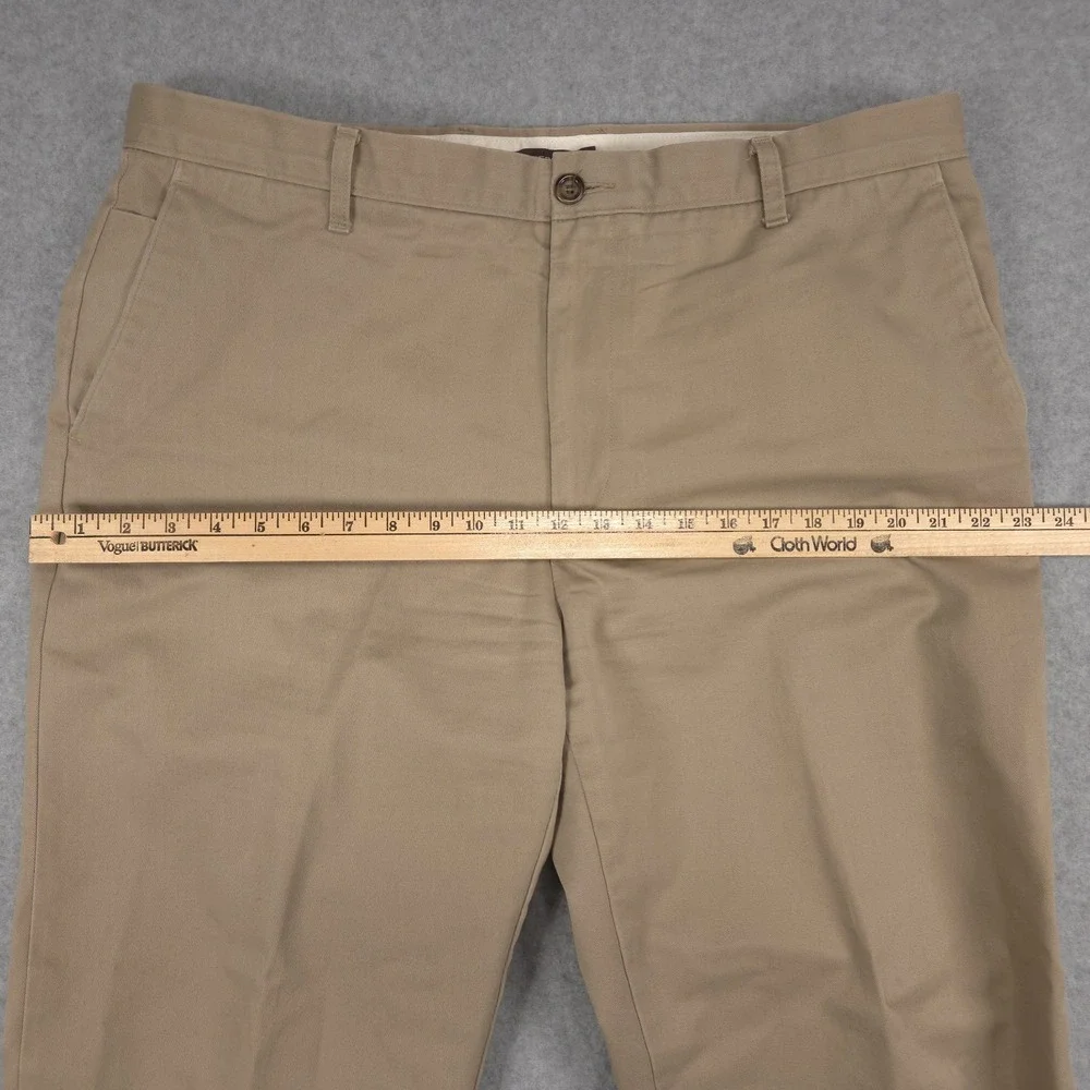 Dockers D3 Mens 38x29 Beige Khaki Flat Front Casual Chino Pants School