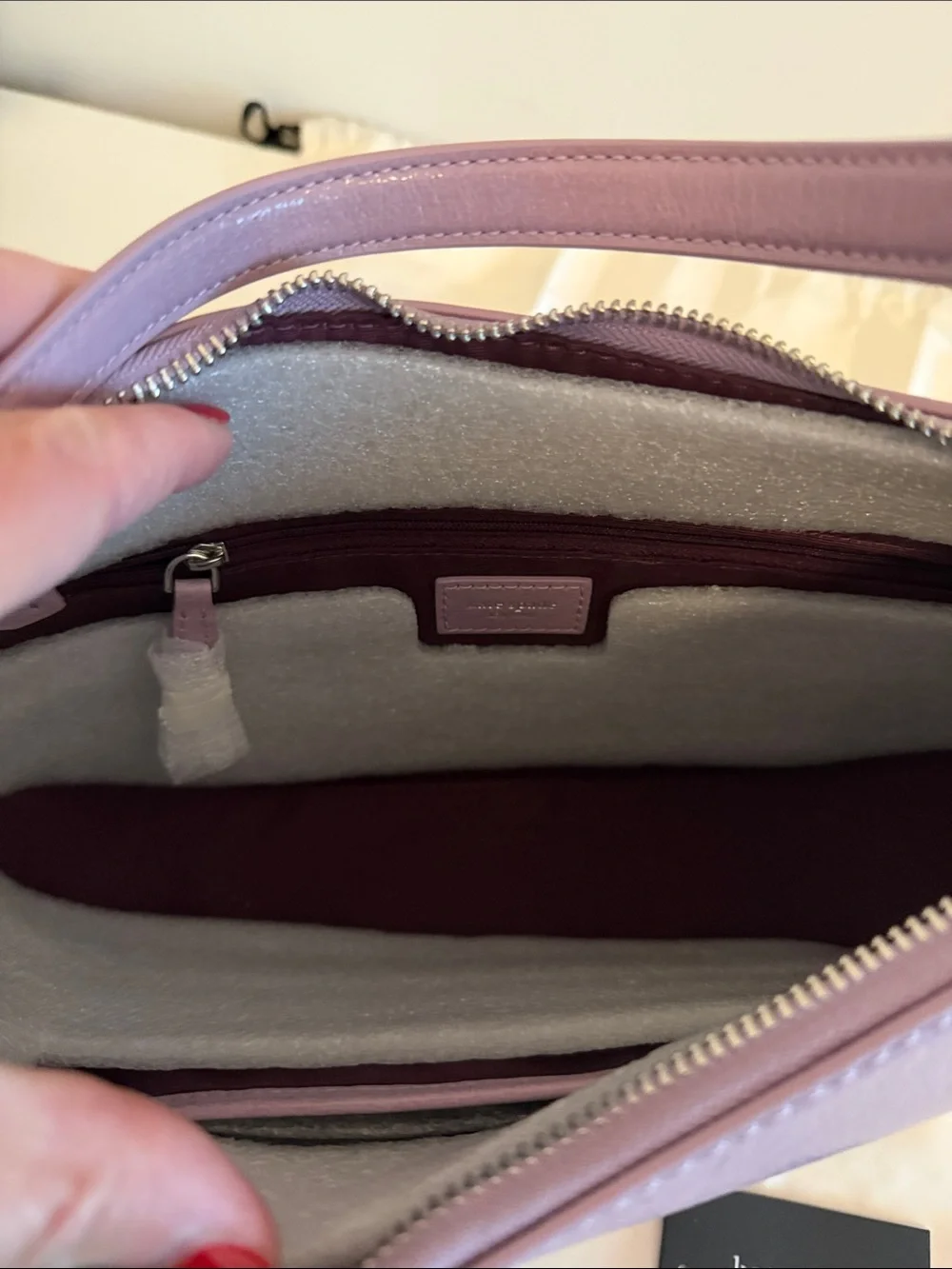 kate spade Lilac Patent Leather Shoulder Bag with Knotted Strap NWT