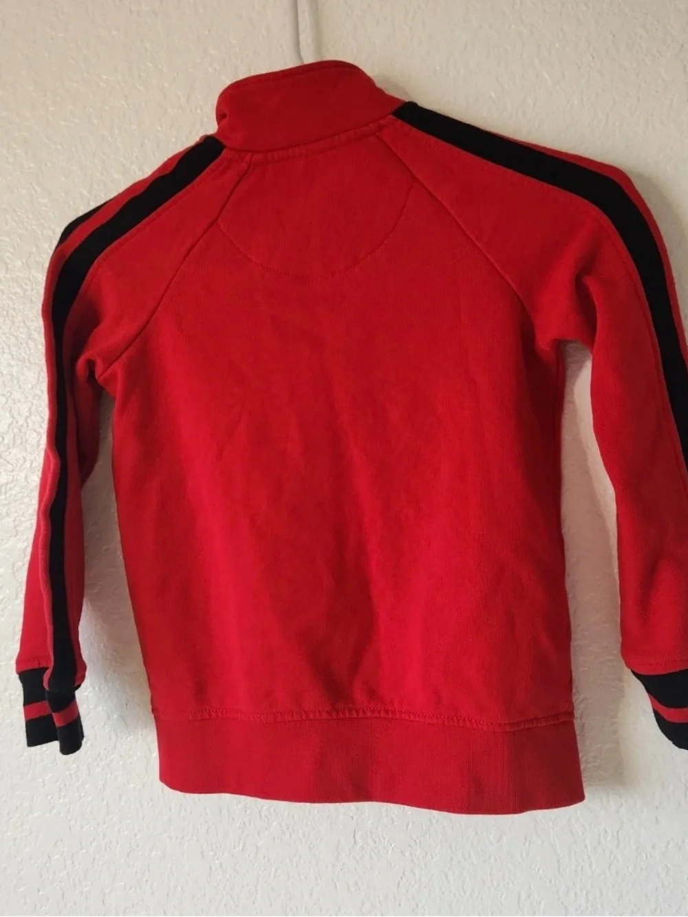 Wonder Nation Boys XS 4-5 Brilliant Red Zip Up Track Jacket Lightning Bolt