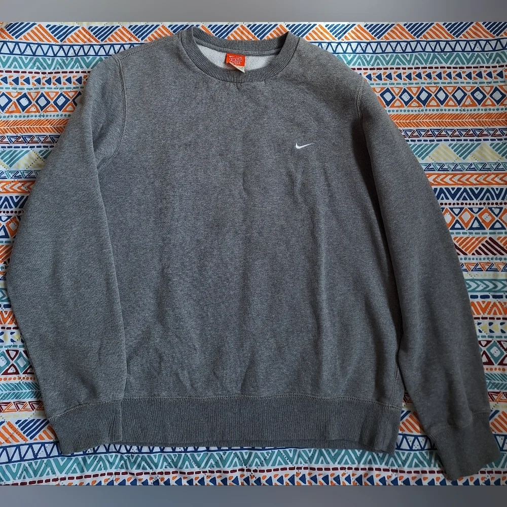 Vintage Nike Athletic Dept Grey Mini Swoosh Sweatshirt Men's L Crewneck Pullover