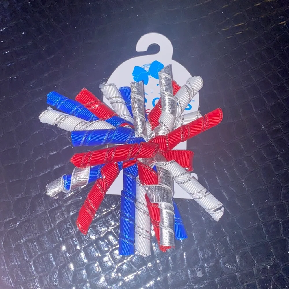 Wee Ones Red, White And Blue Curl Clip
