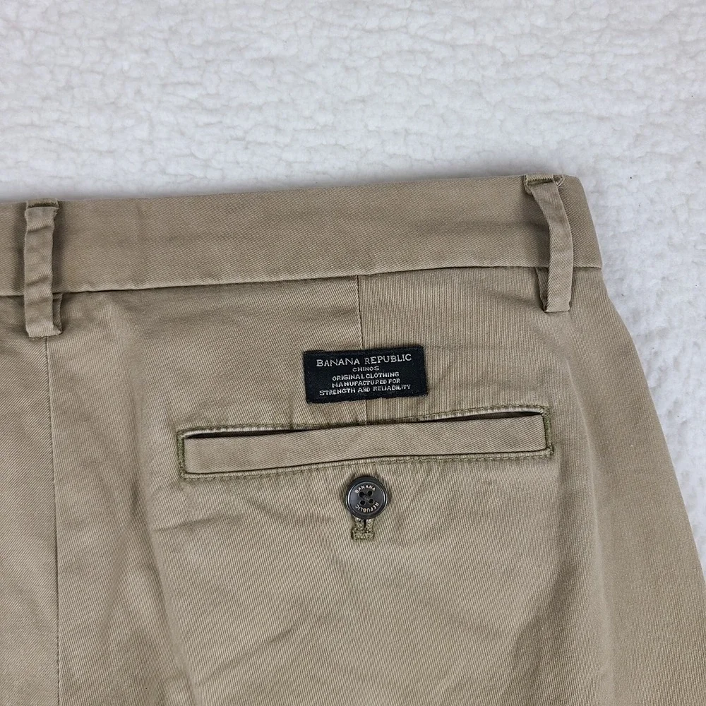 Banana‎ Republic Pants Mens 32x34 Acorn Brown Slim Straight Mason Chino Slacks