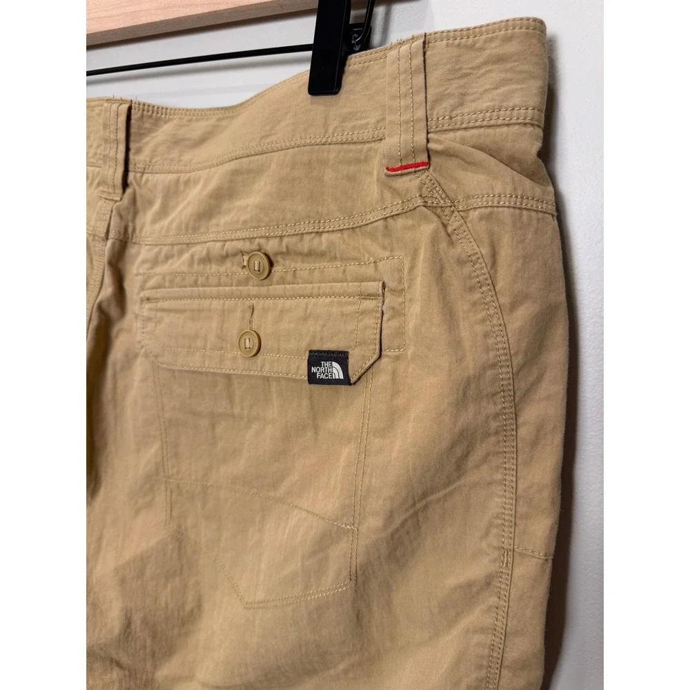 The North Face Mens 40 Tan Khaki Brown‎ Cotton Blend Button Fly Shorts Outdoors