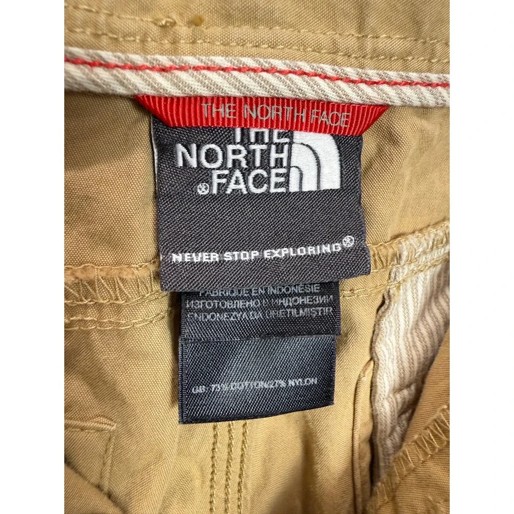 The North Face Mens 40 Tan Khaki Brown‎ Cotton Blend Button Fly Shorts Outdoors