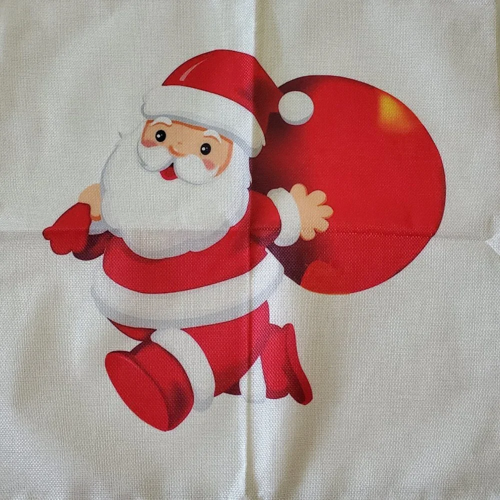 Santa Clause‎ Holiday Throw Pillow Case 18 x18 NEW