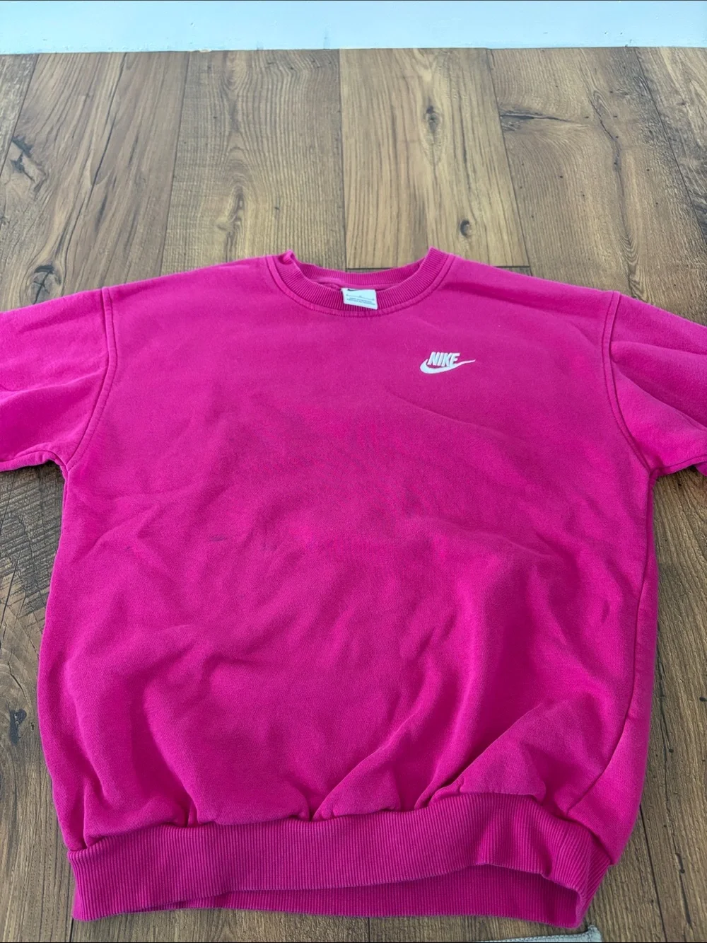 Nike Kids Pink Pullover Crew Sweatshirt- Youth Medium
