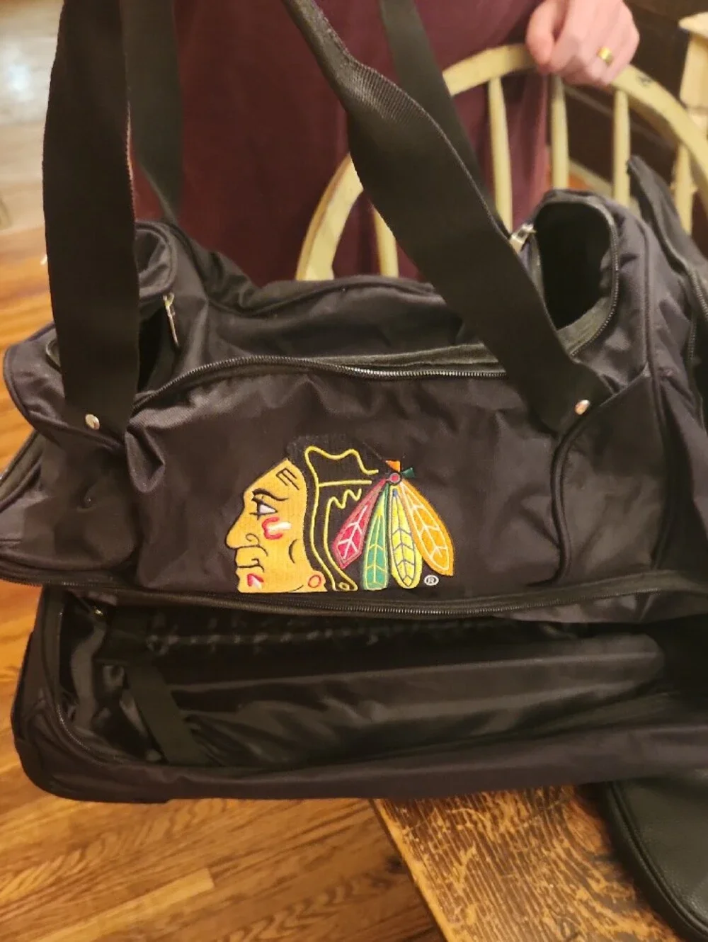 Blackhawks Rolling Carry-On Bag with Telescopic Handle