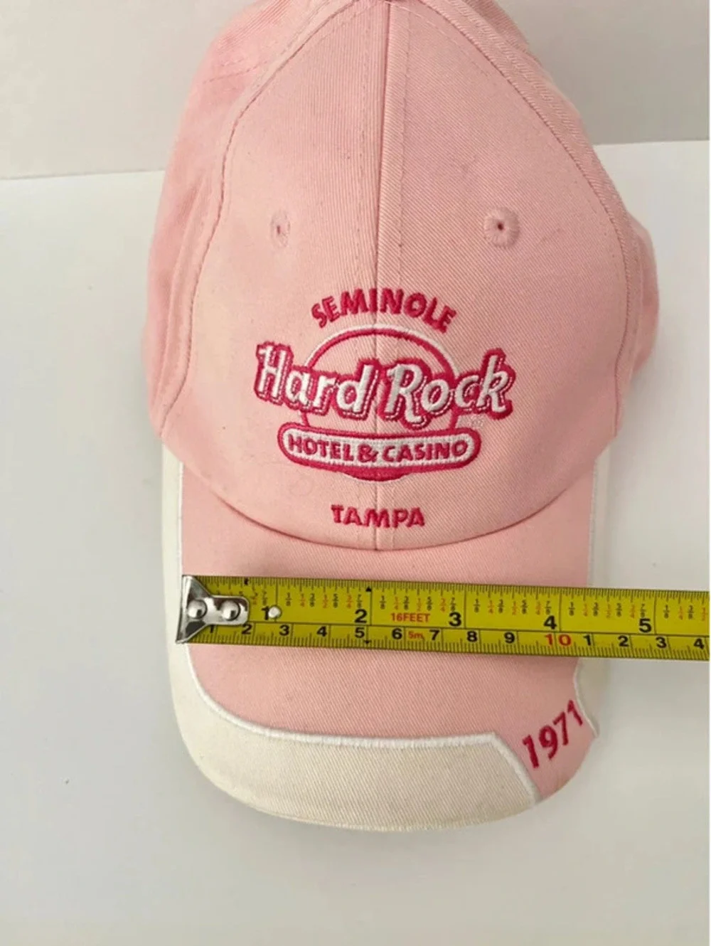 Hard Rock Hotel & Casino Seminole Tampa 1971 Hat Cap Light Pink adjustable Strap