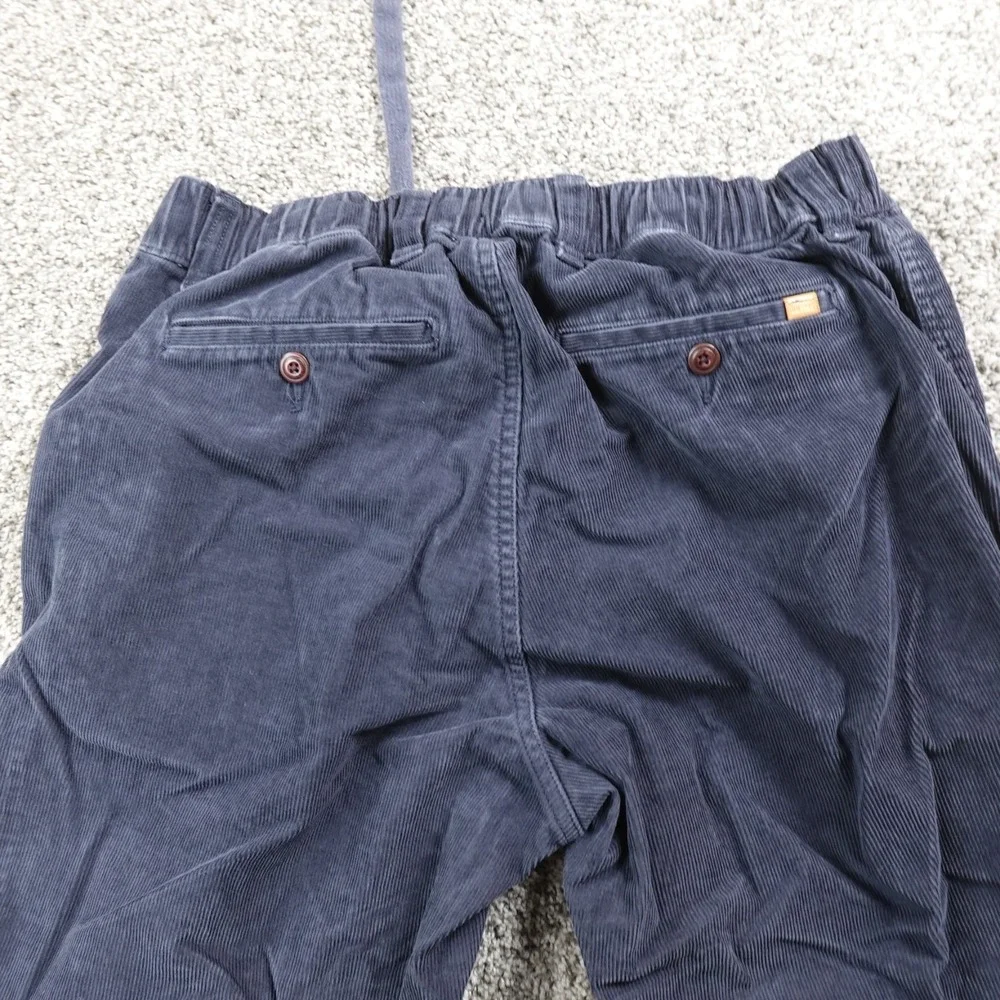 LL Bean Pants Mens M Blue‎ Beanflex Corduroy Cord Chino Drawstring Hike Stretch