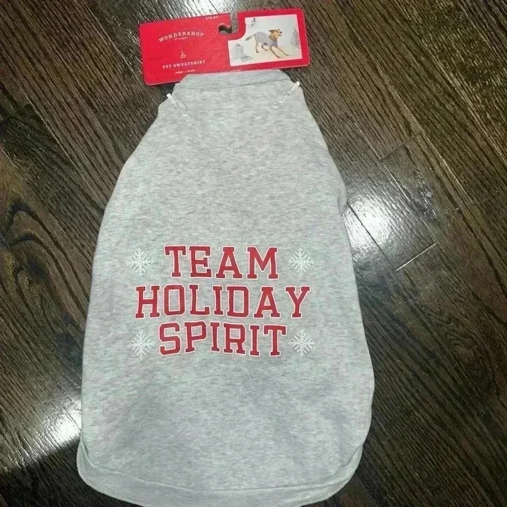 NWT‎ Gray Team Holiday Spirit Christmas Dog Sweater Holiday Pet Apparel
