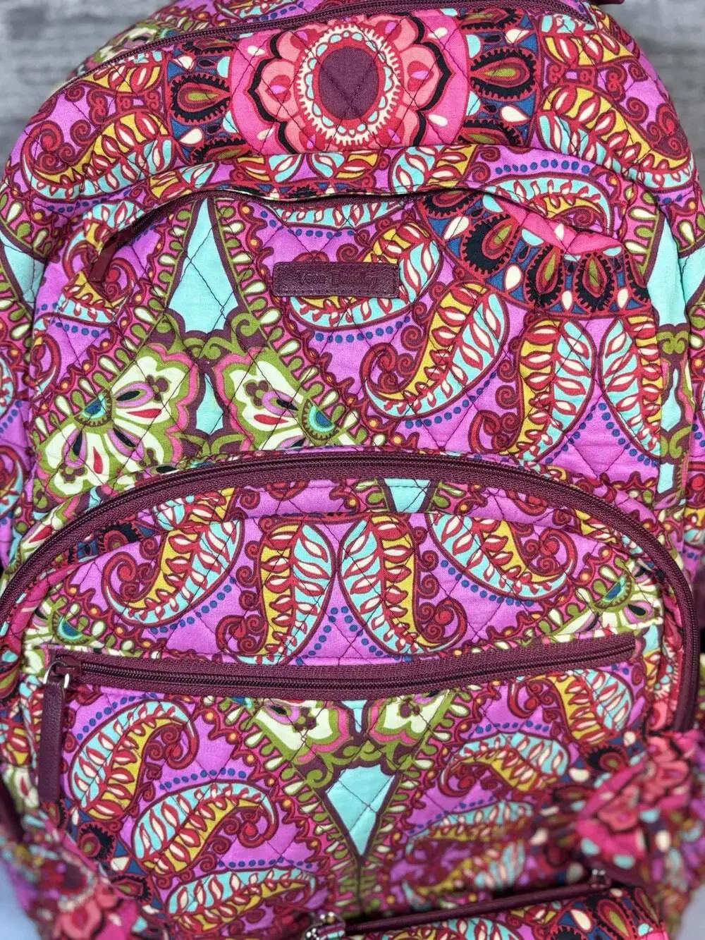 Vera Bradley 2pc Essential Quilted Backpack and wallet in Resort Medallion
