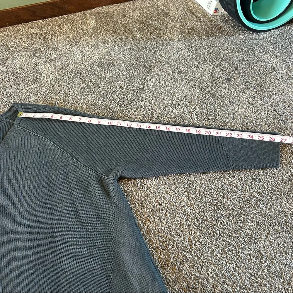 [Athleta] Gray Ribbed Knit Hanover Sweater