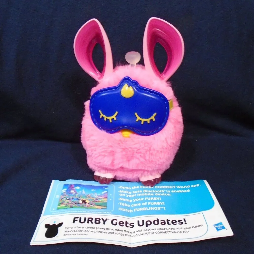 Furby Connect 2016 Hasbro Bright Pink With Sleep Mask and instructions pamphlet
