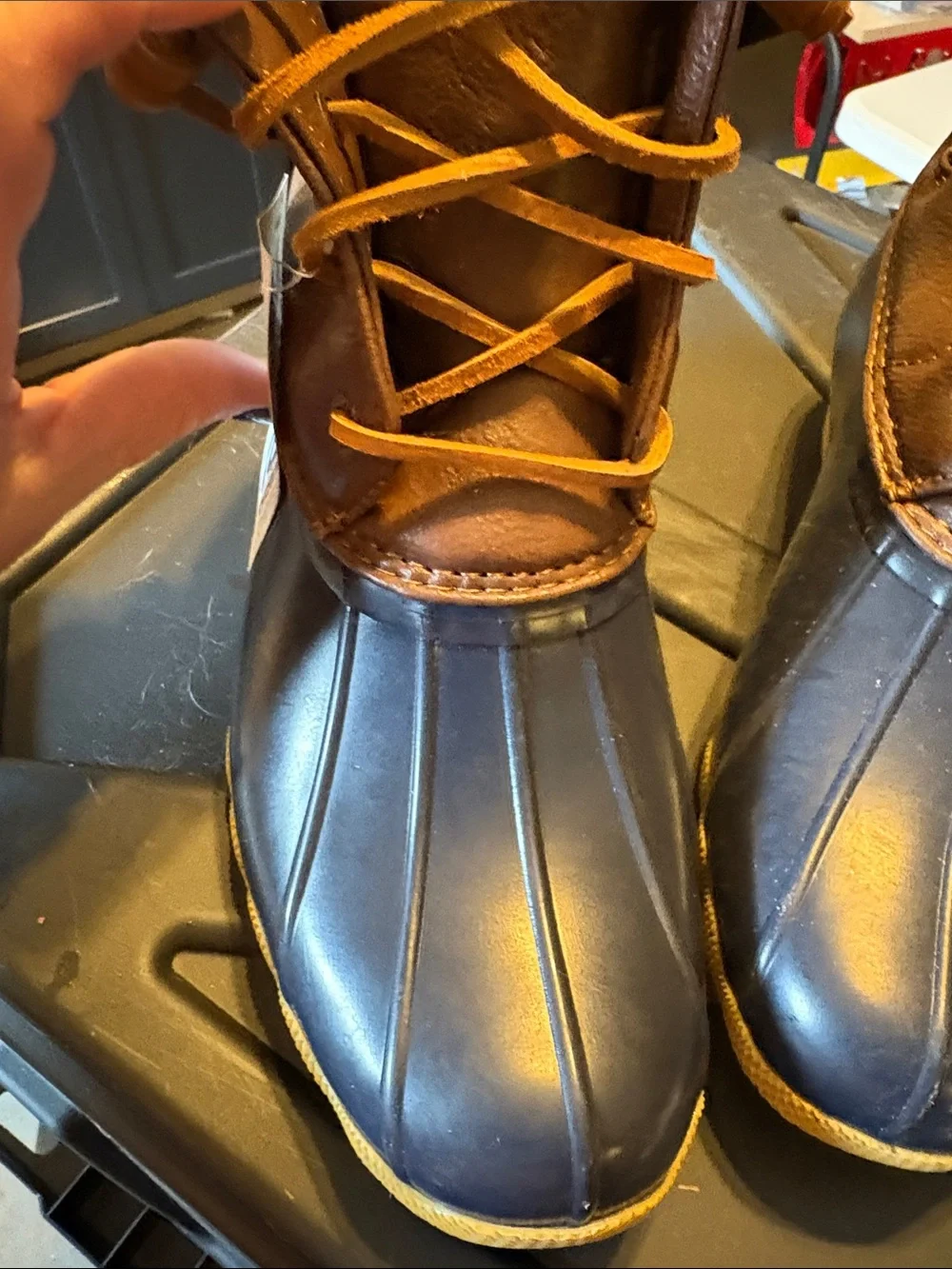 Sperry Kids Navy and Brown Duck Rain & Snow Boots