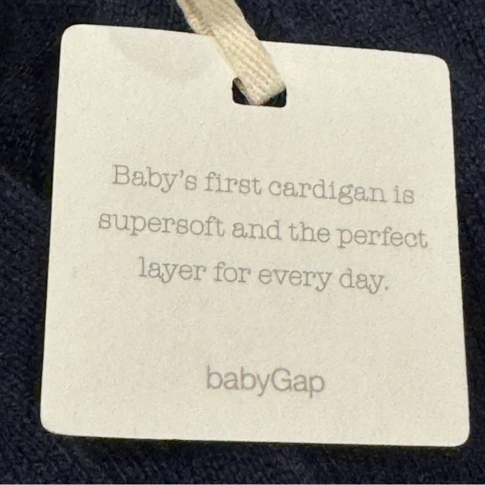 New BabyGap Navy Blue Long Sleeve Cardigan Unisex Size 18-24 Months NWT