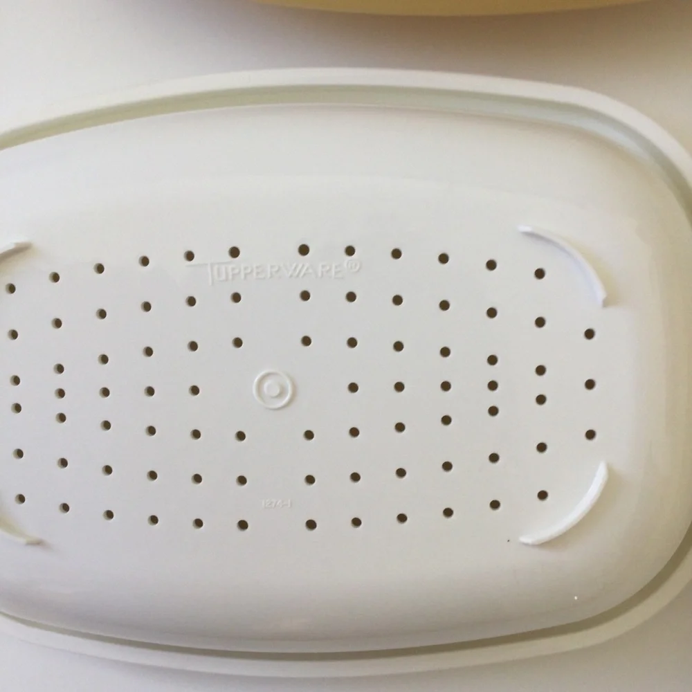 Vintage Tupperware Multi Server Steamer Bowl Set Harvest Gold
