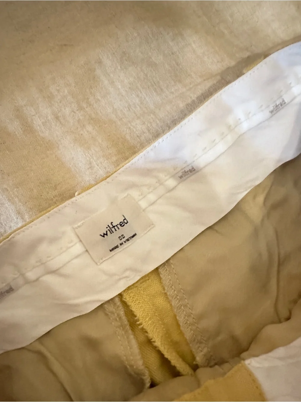 Aritzia yellow wide