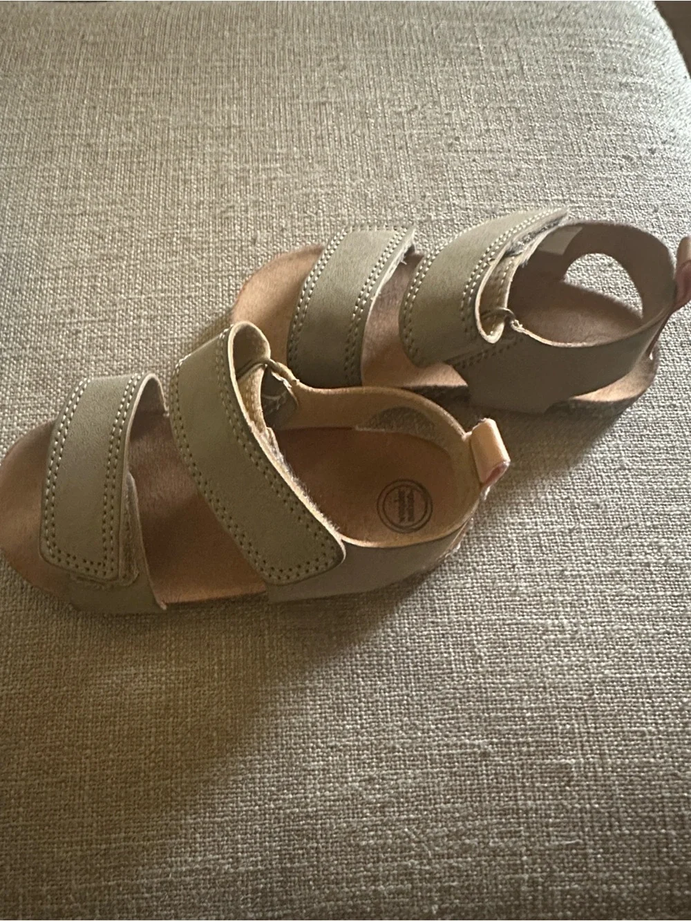 wonder nation Taupe Double-Strap Kids Sandals