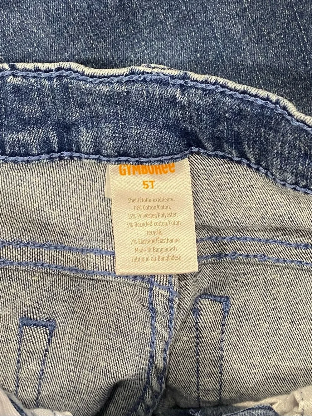 Gymboree Girls 5-Pocket Slim Medium Wash Jeans Size 5T